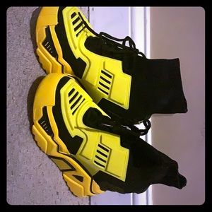 Anthony Wang Yellow Platform Sneakers